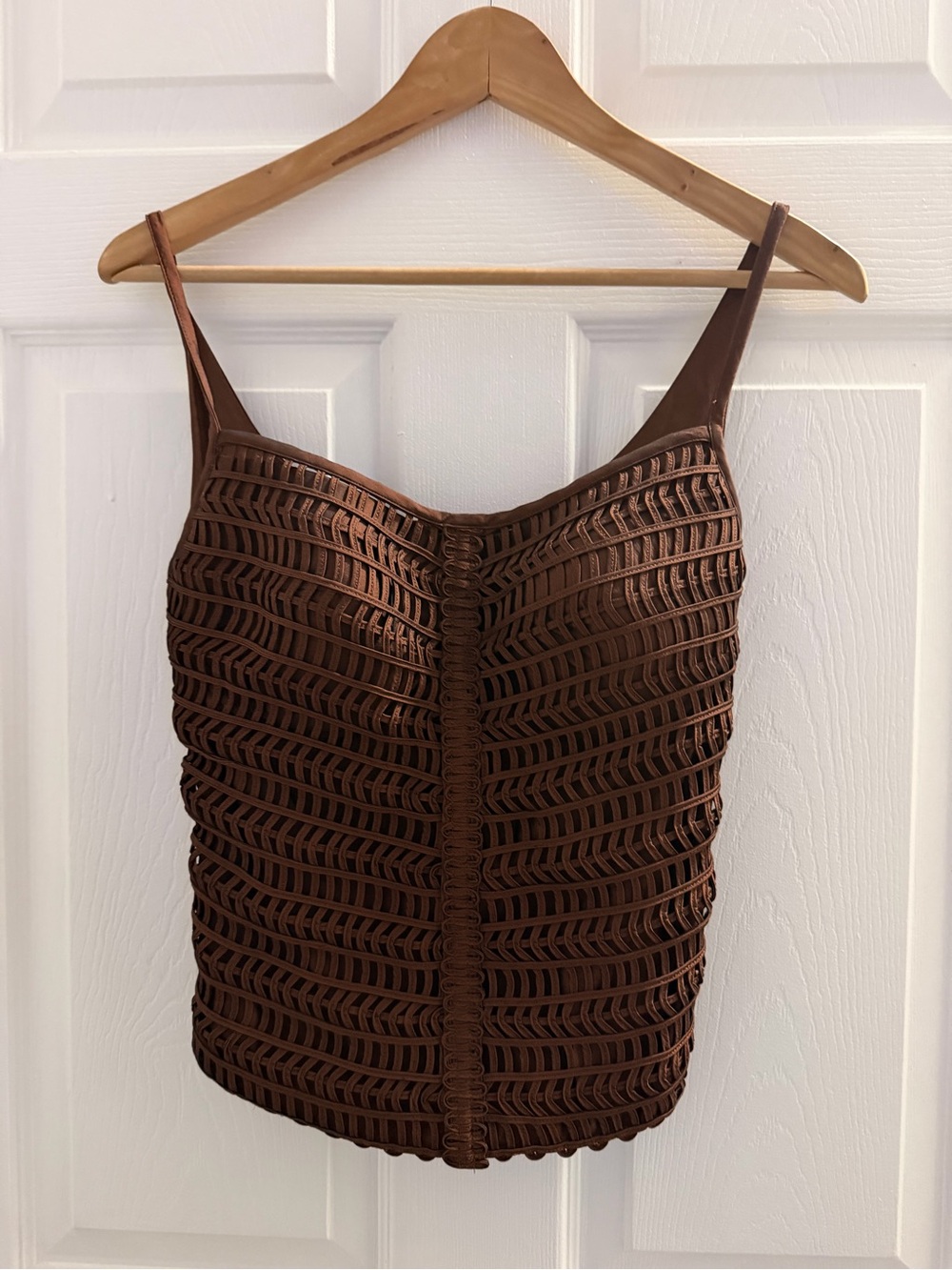La Perla Brown Crochet Camisole